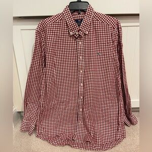 Vineyard Vines Men's Burgundy Checkered Shirt